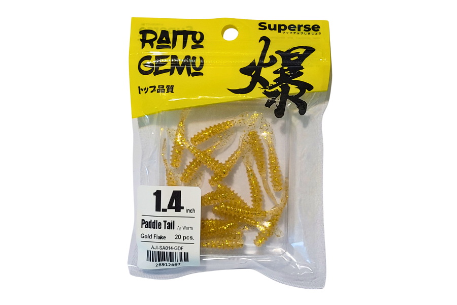 Superse Paddle Tail 1.4" Aji Worm SA014