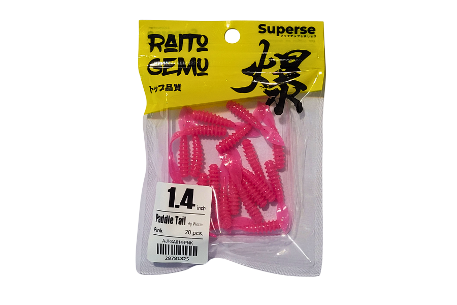 Superse Paddle Tail 1.4" Aji Worm SA014