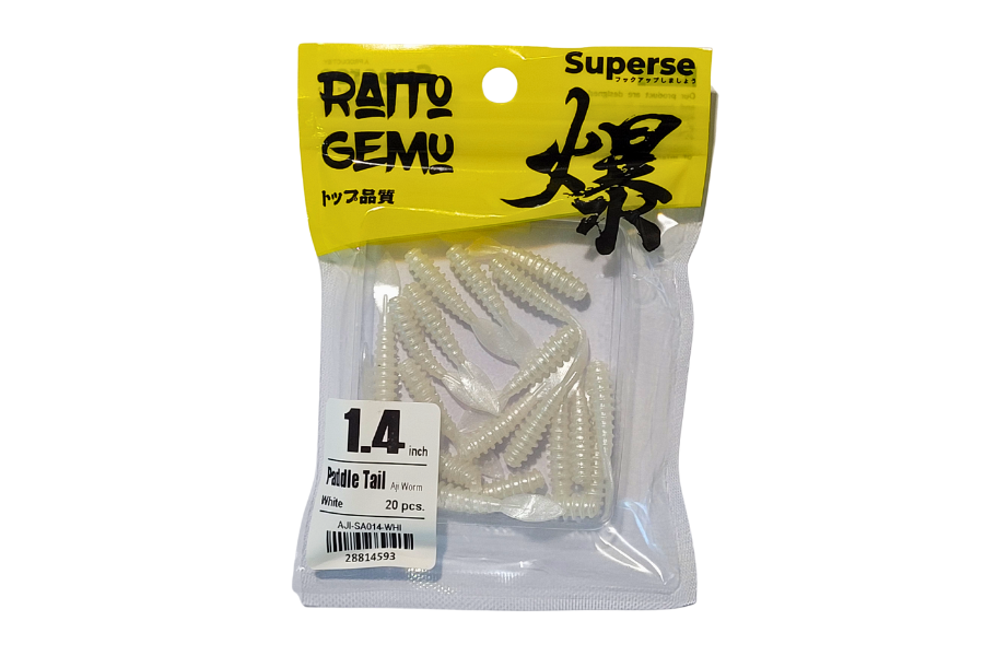 Superse Paddle Tail 1.4" Aji Worm SA014